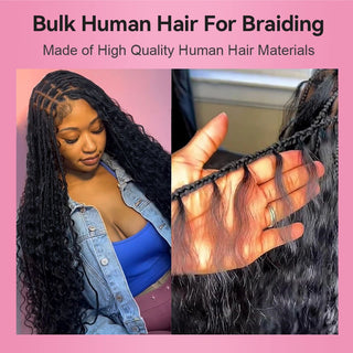 #1 Jet Black 100% Human Hair Braid Styles CVOHAIR