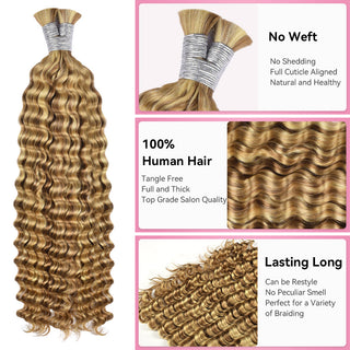 #27/30/613 100% Human Hair Braid Deep Wave Styles CVOHAIR