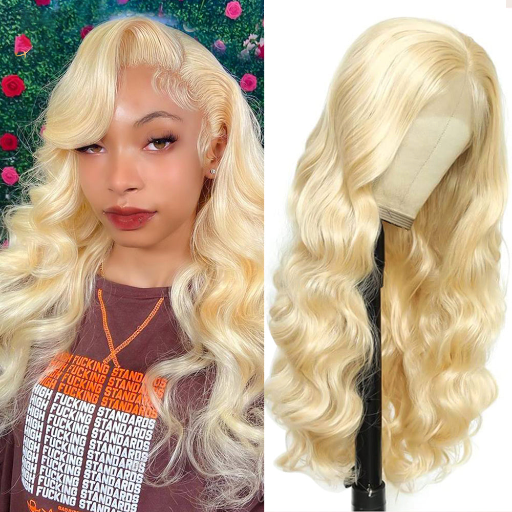 CVOHAIR Body Wave 613 Blonde Lace Front Wigs Human Hair 180% Density HD Lace Frontal Wig Pre Plucked with Baby Hair