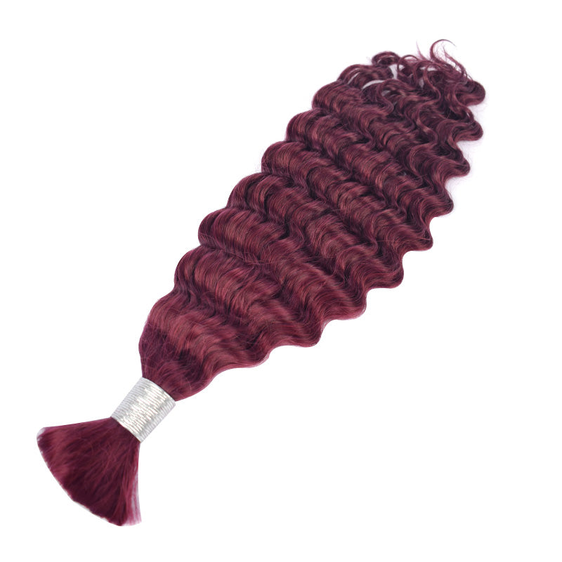 CVOHAIR Deep Wave Bulk Hair For Braiding 3 Pcs/pack