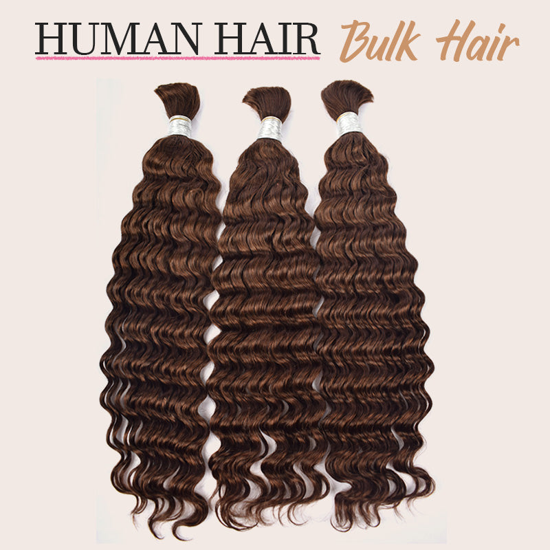 CVOHAIR Deep Wave Bulk Hair For Braiding 3 Pcs/pack