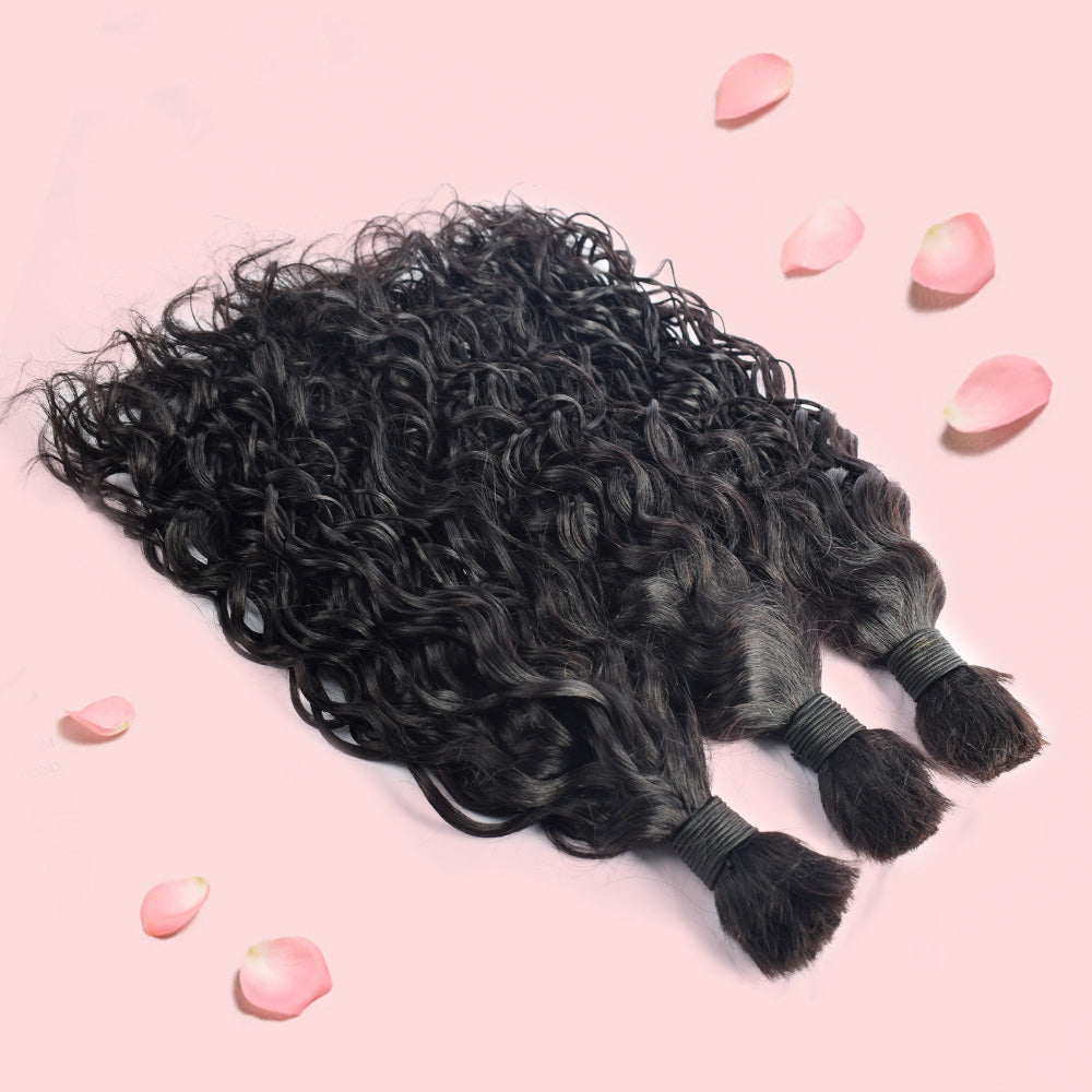 Water wave hair bulk for braiding