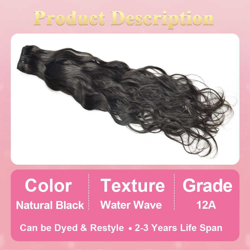 CVOHAIR Water Wave Human Hair Bundles Brazilian Virgin Hair 3 Bundles Weave Hair