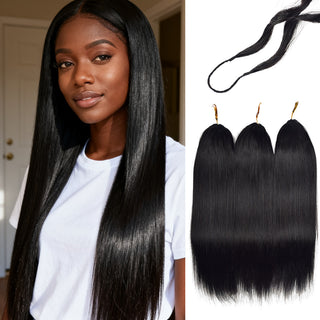 Straight Crochet Human Hair Extensions CVOHAIR