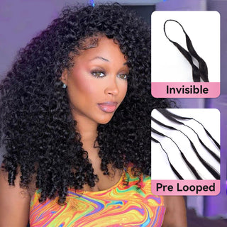 France Curly 100% Human Hair Hair Extensions CVOHAIR