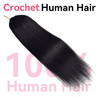 Straight Crochet Human Hair Extensions CVOHAIR