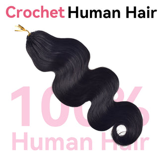 Body Wave Crochet Hair Natural Black Human Hair Extension
