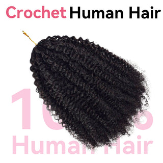 Crochet Human Hair Afro Curly 4C Hair Extensions CVOHAIR