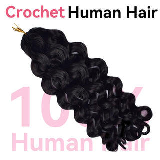 Italian Curly Crochet Human Hair Pre Loop Extensions CVOHAIR