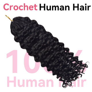 Deep Curly Crochet Human Hair Pre Loop Extensions CVOHAIR