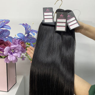 #1B Straight Hair 10A 3 Bundles 100% Unprocessed Brazilian Virgin Human Hair Weave Bundles for Black Women CVOHAIR