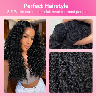 #1B 10A Pixie Curly Human Hair Bundles CVOHAIR