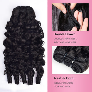 #1B 10A France Curly Human Hair Bundles CVOHAIR