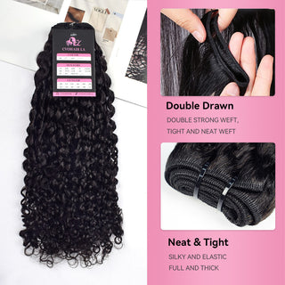 #1B 10A Pixie Curly Human Hair Bundles CVOHAIR