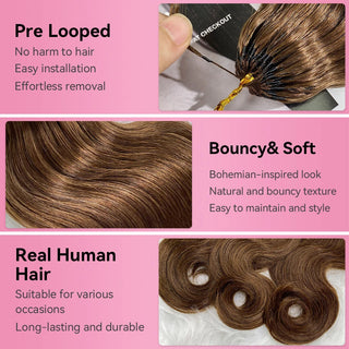 #4A Body Wave Miracle Knots Crochet Human Hair Extensions CVOHAIR