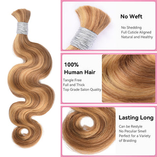 #27/30 100% Human Hair Braid Body Wave  Styles CVOHAIR