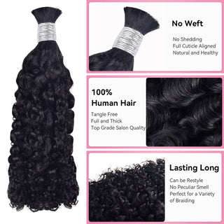#1 Burmese Curly Bulk Human Hair For Boho Braids CVOHAIR