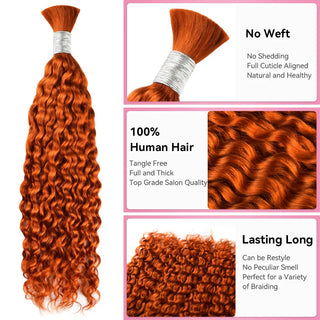 #350 Deep Curly Hot Braids Bulk Human Hair CVOHAIR