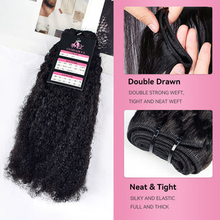 #1B 10A Afro Curly 4C Human Hair Bundles CVOHAIR