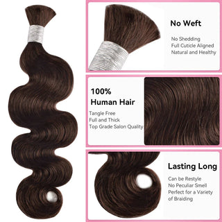 #2 100% Human Hair Braid Body Wave  Styles CVOHAIR