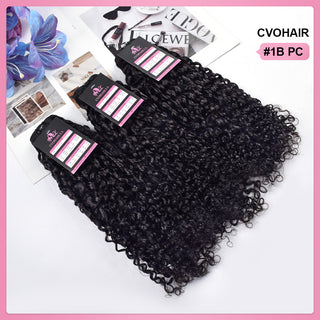 #1B 10A Pixie Curly Human Hair Bundles CVOHAIR