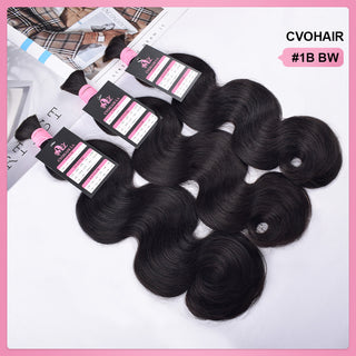#1B Double Drawn 18" Body Wave Boho Braids Human Hair CVOHAIR
