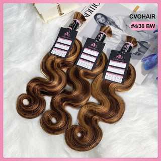 #4/30 100% Human Hair Braid Body Wave  Styles CVOHAIR