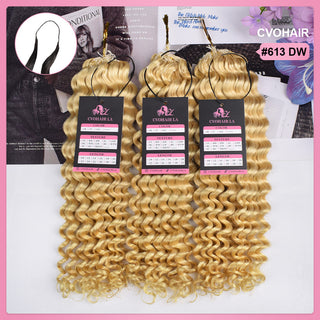 #613 Deep Wave Crochet Human Hair Extensions CVOHAIR