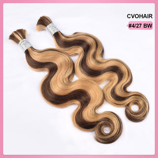 #4/27 100% Human Hair Braid Body Wave  Styles CVOHAIR