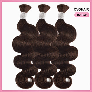 #2 100% Human Hair Braid Body Wave  Styles CVOHAIR