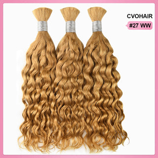 #27 Italian Curly Human Hair Braid Styles CVOHAIR