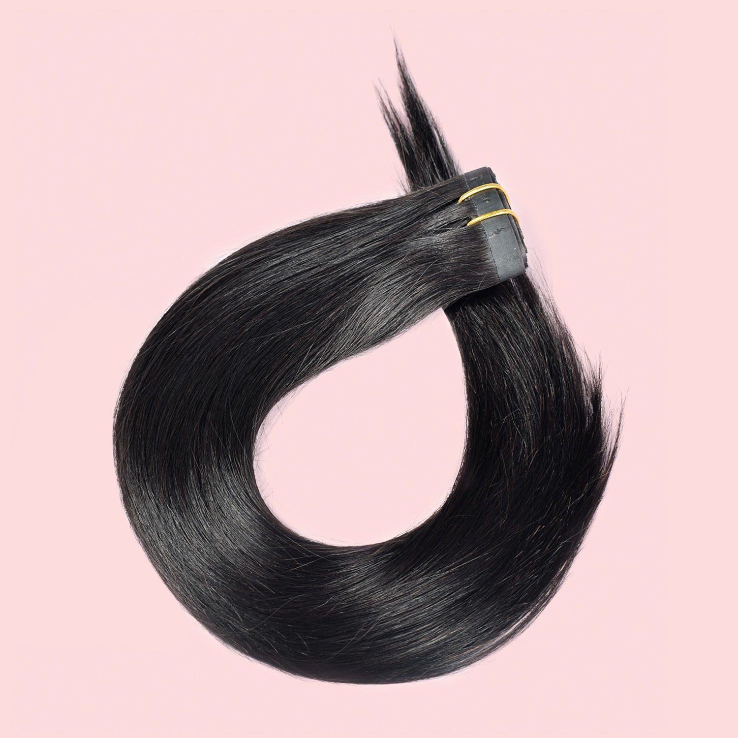 CVOHAIR 6Pcs Straight Clip in Hair Extensions Real Human Hair PU Seamless Clip ins Natural Black 110G