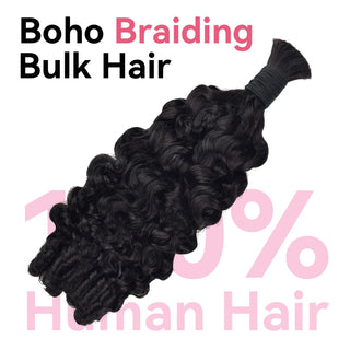 #1 France Curly Bulk Human Hair For Boho Braids CVOHAIR
