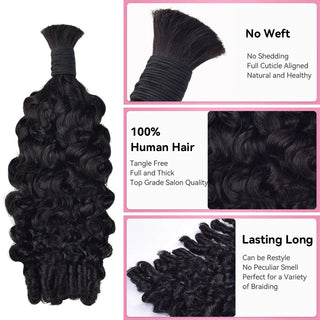 #1 France Curly Bulk Human Hair For Boho Braids CVOHAIR