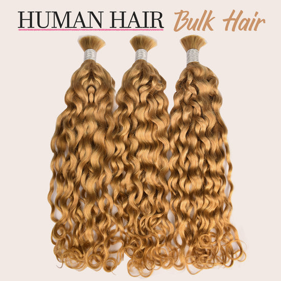 #27 Honey Blonde Boho Braids No Weft Bulk Hair for Human Hair Cvohair