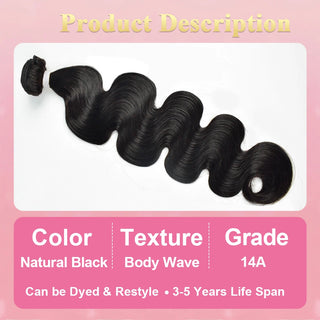14A Body Wave 100% Brazilian Virgin Human Hair Weave Bundles CVOHAIR
