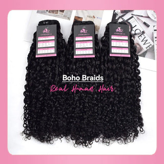 #1B 10A Pixie Curly Human Hair Bundles CVOHAIR