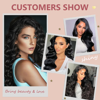 #1B Body Wave 10A Human Hair Bundles Virgin Hair 100% Unprocessed Weave Bundles Human Hair Double Weft CVOHAIR