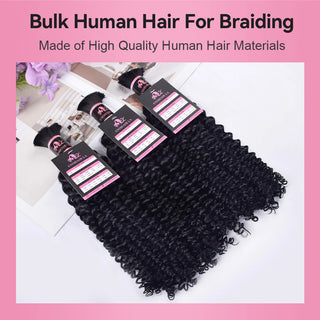 #1 Jerry Curly Bulk Human Hair For Braiding CVOHAIR