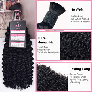 #1 Jerry Curly Bulk Human Hair For Braiding CVOHAIR