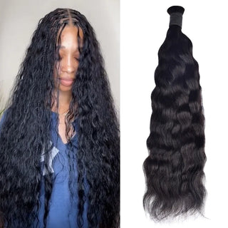 Natural Black Wave And Wet Human Bulk Hair For Braiding CVOHAIR