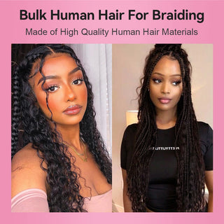 #1 Jet Black 100% Human Hair Braid Styles CVOHAIR