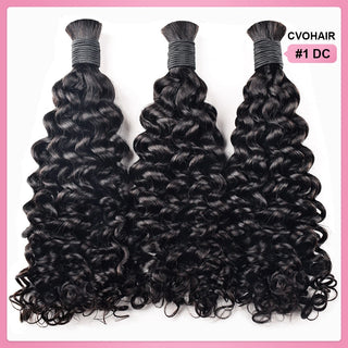 #1 Jet Black 100% Human Hair Braid Styles CVOHAIR