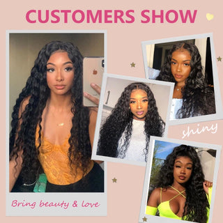 #1B Deep Wave 10A Human Hair Bundles Brazilian Virgin Hair Weave CVOHAIR