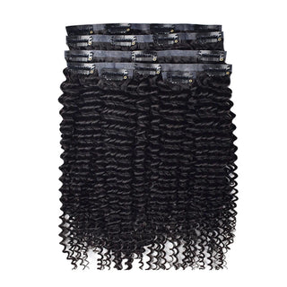 #1B 6Pcs Kinky Curly Flash Sale Free Shipping PU Seamless Clip ins Hair Extensions Real Human Hair 120G CVOHAIR