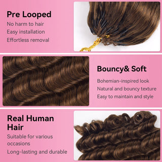 #2 Loose Deep Wave Miracle Knots Crochet Human Hair Extensions CVOHAIR