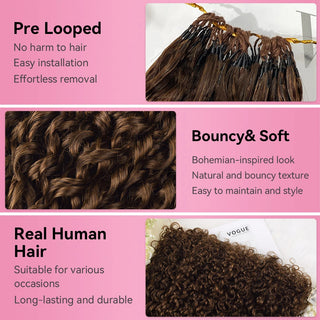 #2 Pixie Curly Miracle Knots Crochet Human Hair Extensions CVOHAIR