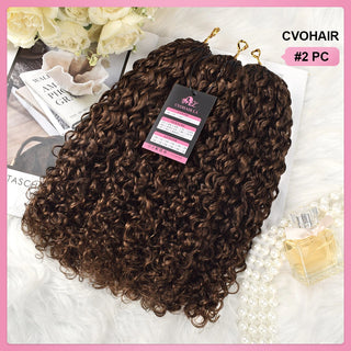 #2 Pixie Curly Miracle Knots Crochet Human Hair Extensions CVOHAIR