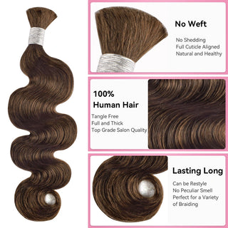 #2 100% Human Hair Braid Body Wave Styles CVOHAIR