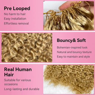 #27 Burmese Curly Crochet Human Hair Extensions CVOHAIR